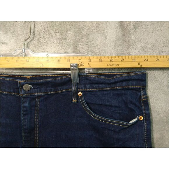 Levis 541 Jeans Mens 46x34 Blue Denim Athletic Fit Straight Leg Stretch Dark - Picture 3 of 10